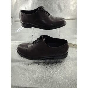 Hush Puppies Brown Leather Mens Shoes 10.5 Formal Comfort Curve‎ Good Condition